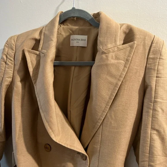 Valentina Shah Camel -Beige Blazer / Jacket Size 4 - Picture 5 of 11